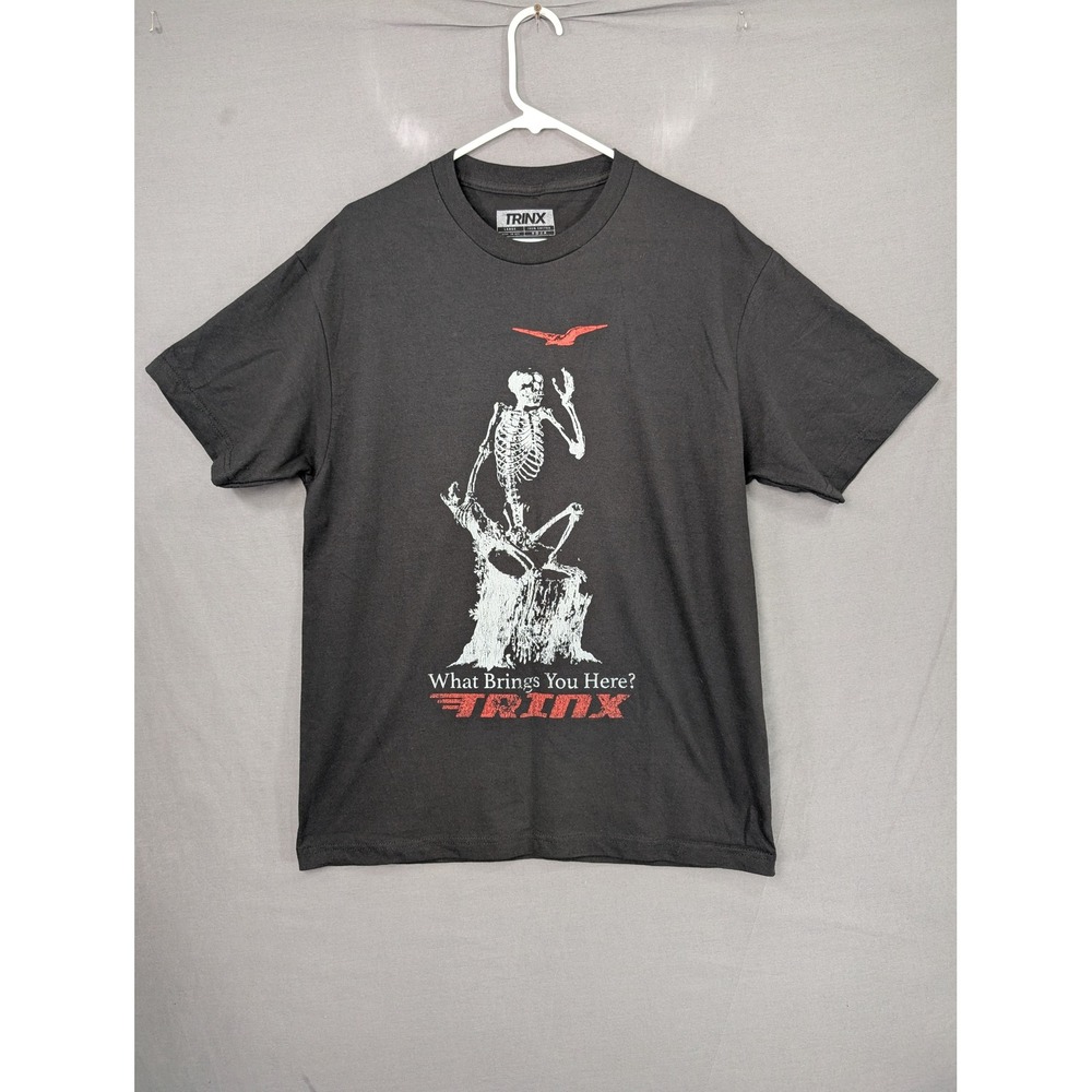 Trinx Mens Skeleton Graphic T-Shirt Black Large Made in USA